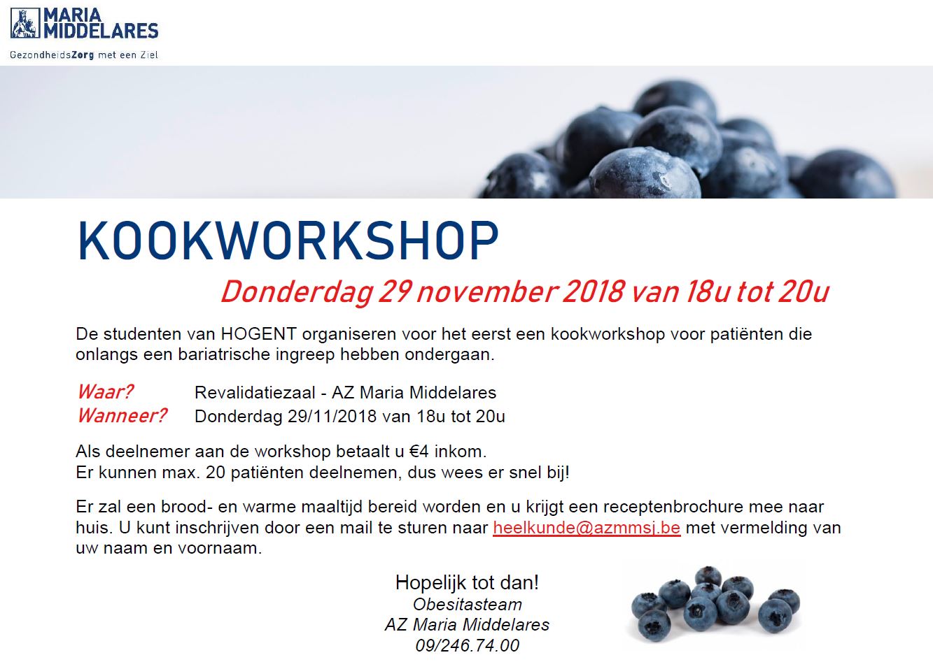 Kookworkshop Obesitaskliniek Kookworkshop Obesitaskliniek